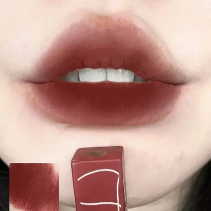 TX010 Thin Tube Matte Lipstick – Waterproof, Sweatproof, Long-Lasting Lip & Cheek Makeup