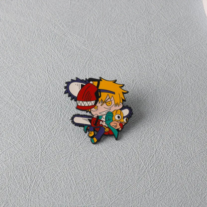 2PCS Anime Character Enamel Pins - Cute Metal Lapel Brooches for Clothing, Backpacks and Cosplay Gifts