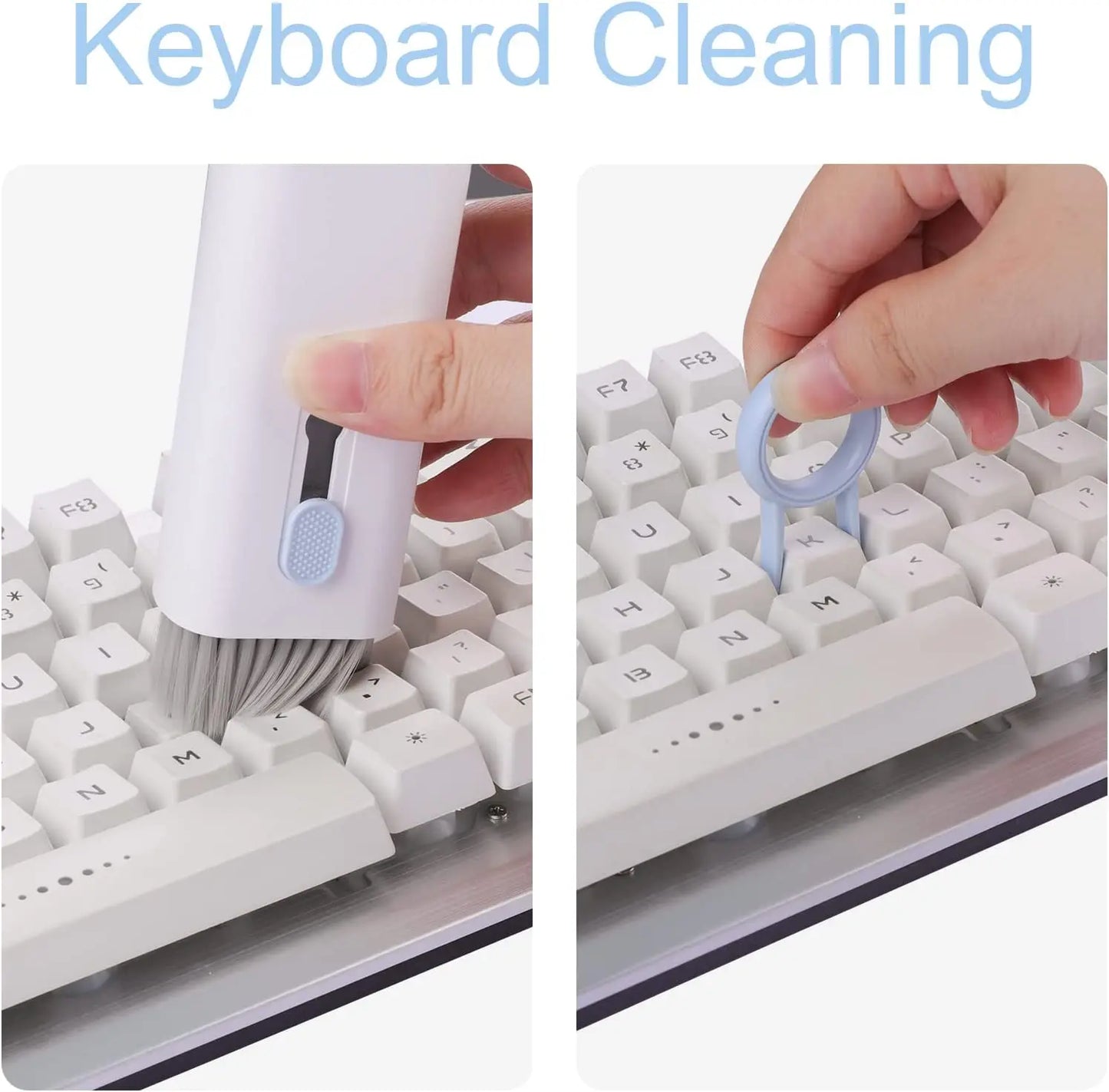 7-in-1 Keyboard Cleaning Kit - Earphone Cleaning Pen, Keycap Puller & Computer Dust Removal Tools