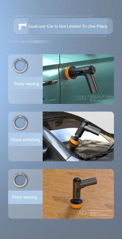 Wireless Car Polisher Machine — Cordless Electric Auto Waxing & Polishing Tool for Car Repair