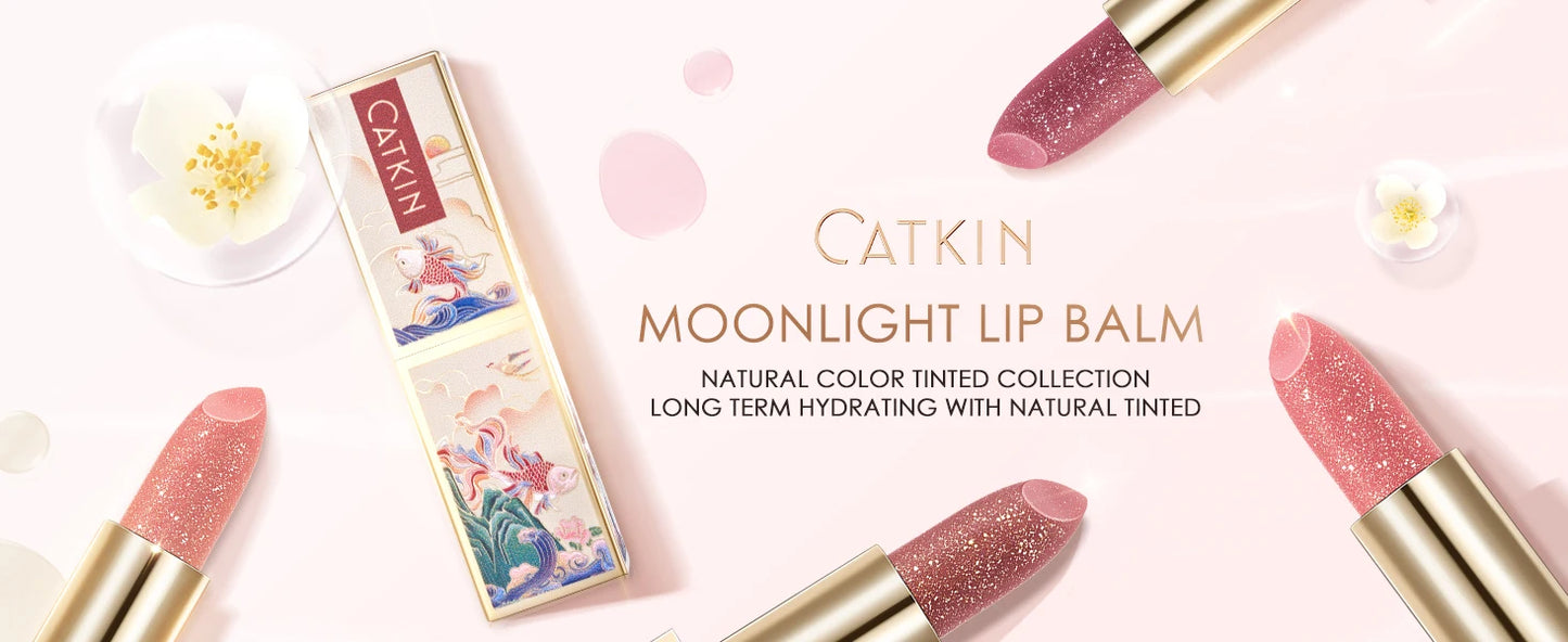 CATKIN Sparkling Lip Balm – Moonlight Color-Changing Lipstick, New Series Hydrating Lip Care