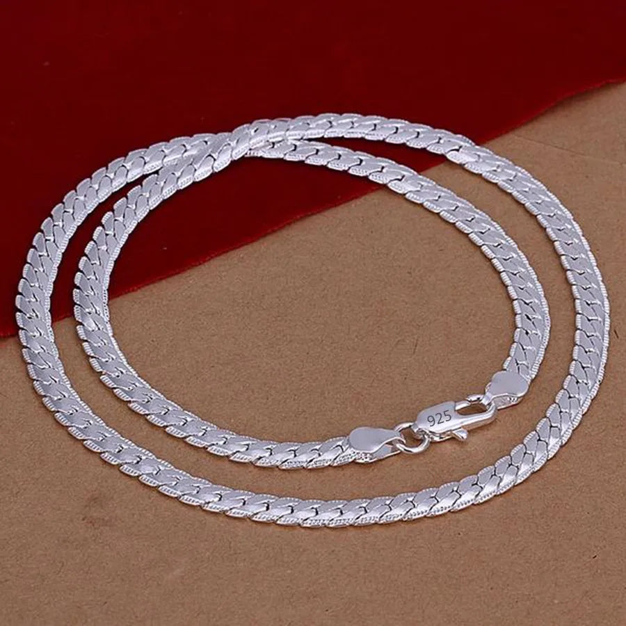 1MM 925 Sterling Silver Snake Chain Necklace – High-Quality Fashion Jewelry for Men & Women