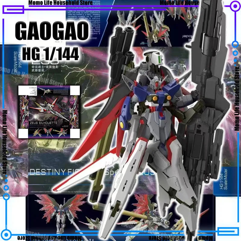 GAOGAO HG 1/144 ZGMF-X42S Heine Destiny & A-GXQ754 V2 Zeus Model Kits — Plastic Robot Action Figures for Assembly, Gift Toy