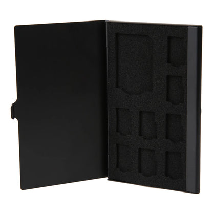 9-in-1 Portable Memory Card Case – Aluminum SD & Micro SD Card Holder with 1SD + 8TF Storage, Protector Box
