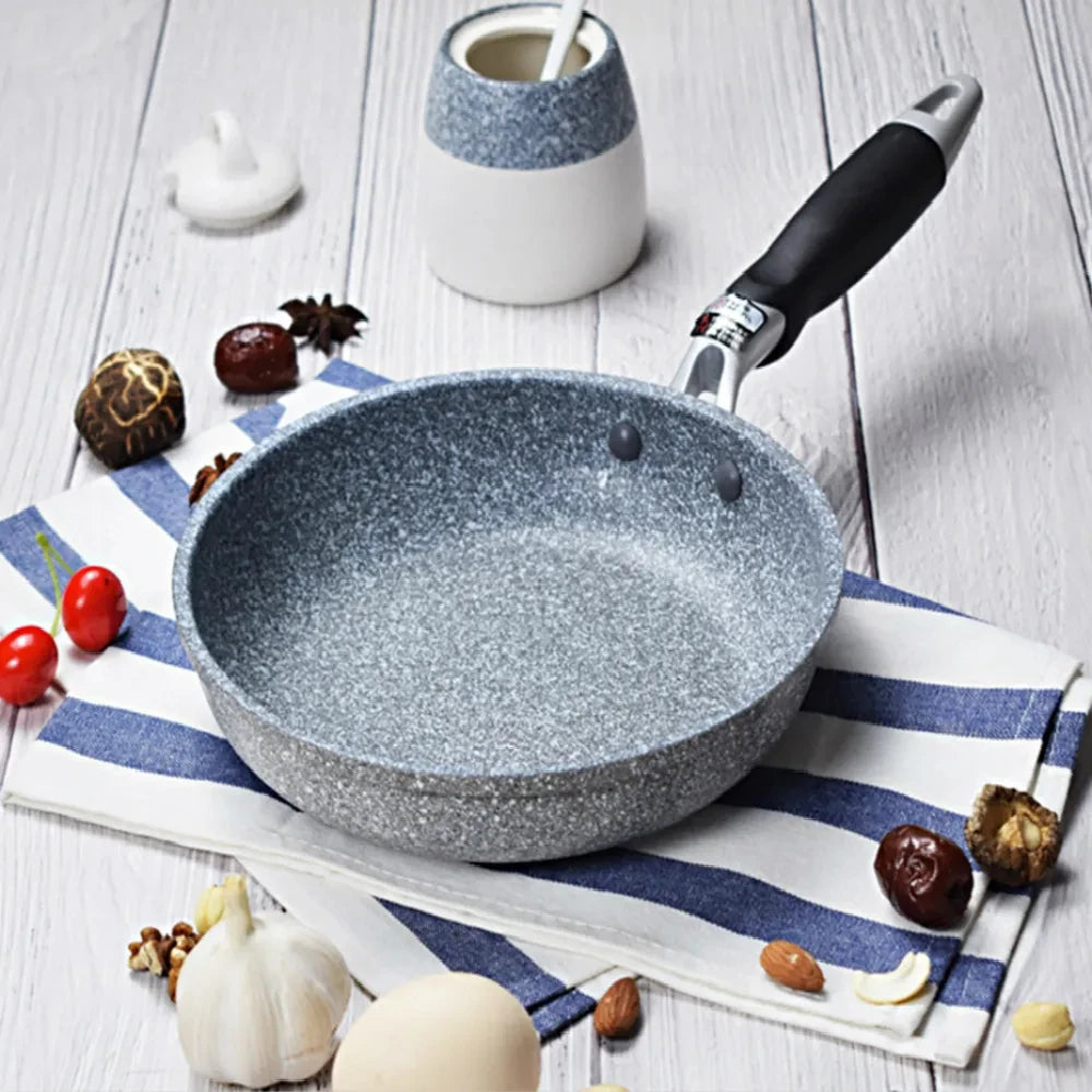 Durable Stone Frying Pan – 20/24/26/28cm Non-Stick Skillet for Pancakes, Eggs & Induction Cooking