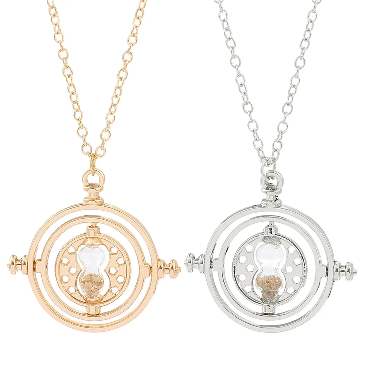 Harry Potter Golden Snitch Time-Turner Hourglass - 360° Rotatable Cosplay Pendant and Wizard Fan Gift