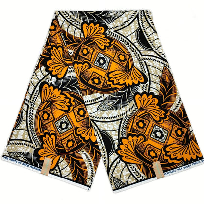 100% Cotton African Ankara Wax Fabric - Soft Real Wax Print for Dresses
