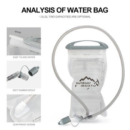 INOXTO 5L Trail Running Backpack - Ultra-Light Hydration Vest for Marathon & Cycling with 1.5L/2L Water Bag