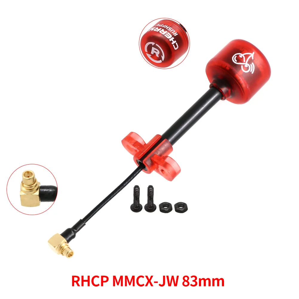 RUSHFPV Cherry 2 II 5.8G FPV Antenna — LHCP/RHCP SMA UFL IPEX MMCX for Freestyle Analog & Digital Drones