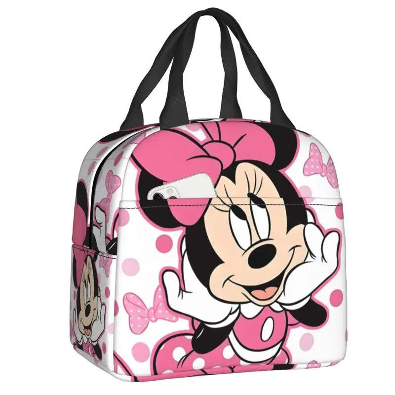 Custom Mickey Mouse Insulated Lunch Bag – Cartoon Thermal Cooler Lunch Box for Kids, Men & Women School Tote