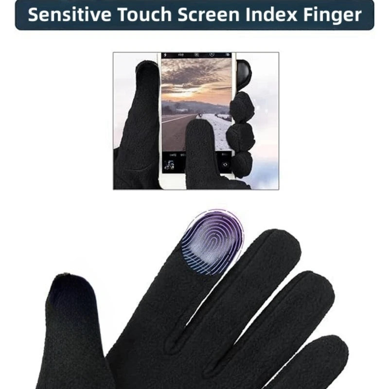 Warm Winter Polar Fleece Gloves – Touchscreen Thermal Gloves for Men & Women, Running and Hiking Cold Weather Gloves