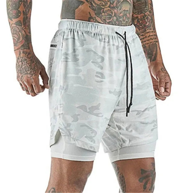Men’s 2-in-1 Sports Shorts — Double-Layer Running, Gym & Fitness Shorts for Summer