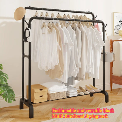 Metal Floor Standing Clothes Rack – Detachable & Easy-to-Assemble Storage Organizer