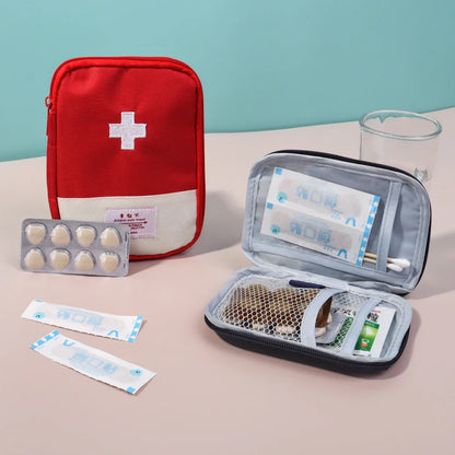 Portable Medicine Bag – Cute First Aid Kit Organizer, Medical Emergency Kits for Outdoor Travel & Household Pill Storage