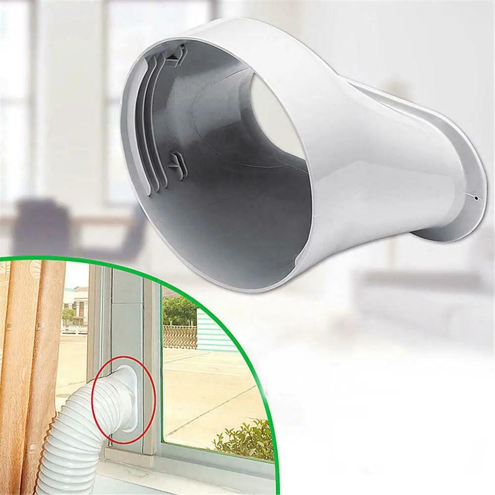 Adjustable Portable AC Window Kit – Slide Plate & Exhaust Hose Connector Adaptor with Wind Shield