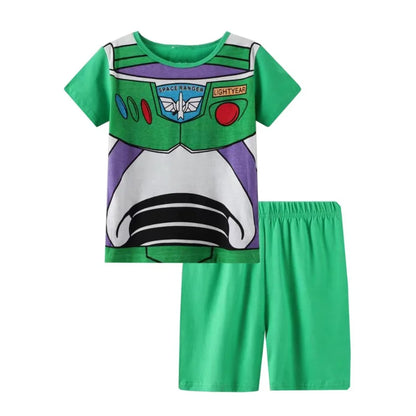 Toy Story Buzz Lightyear Pajama Set - Short Sleeve T-Shirt & Summer Sleepwear for Kids