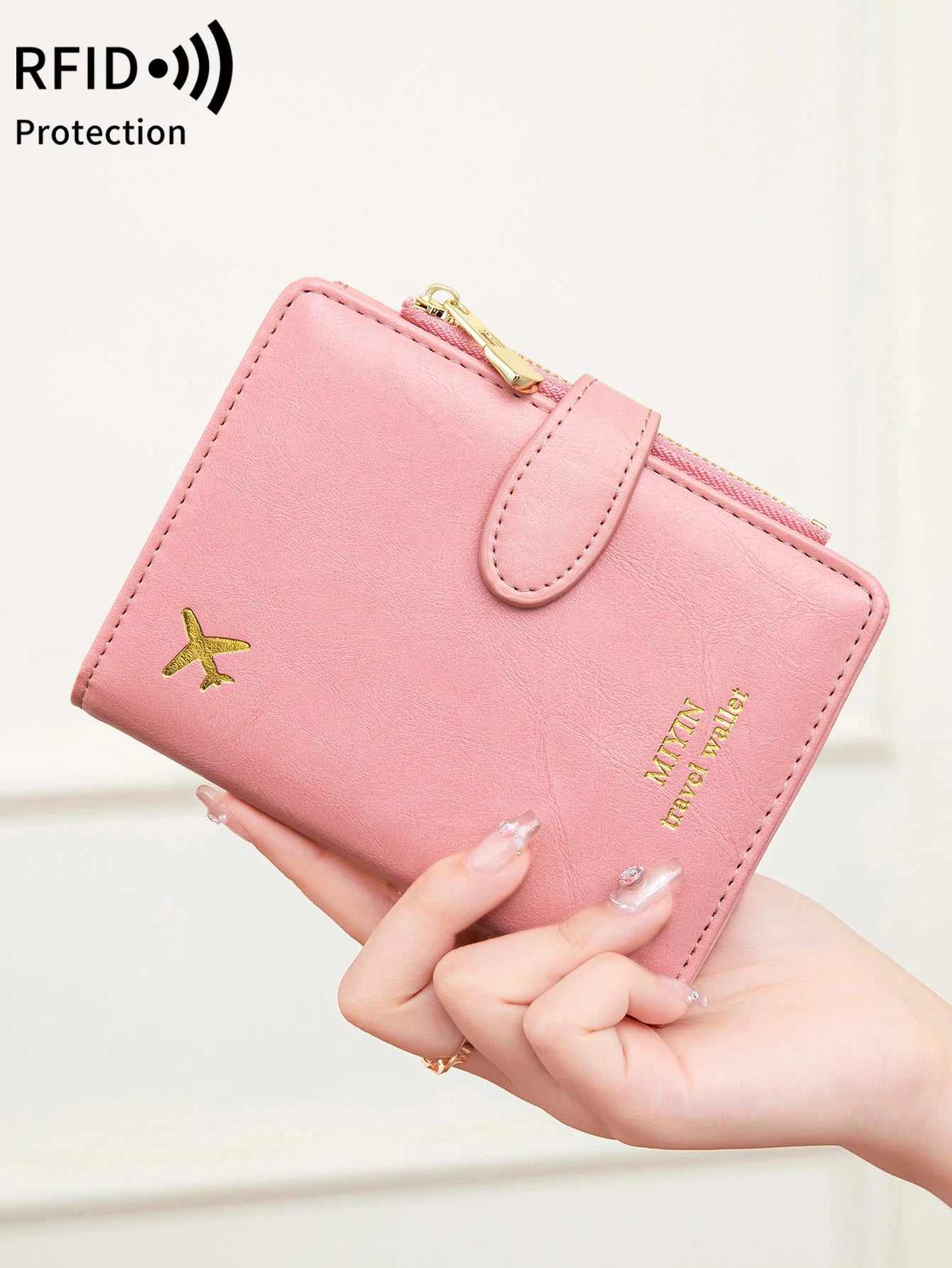 Multi-Functional RFID Anti-Theft Passport Bag – PU Leather Wallet with Multi Card Slots & Large Capacity
