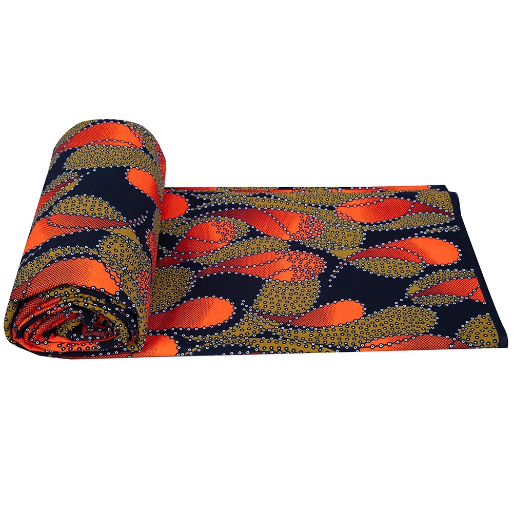 African Ankara Wax Fabric - 3/6 Yards Printed Fabric by the Yard for Party Dress Making & Sewing