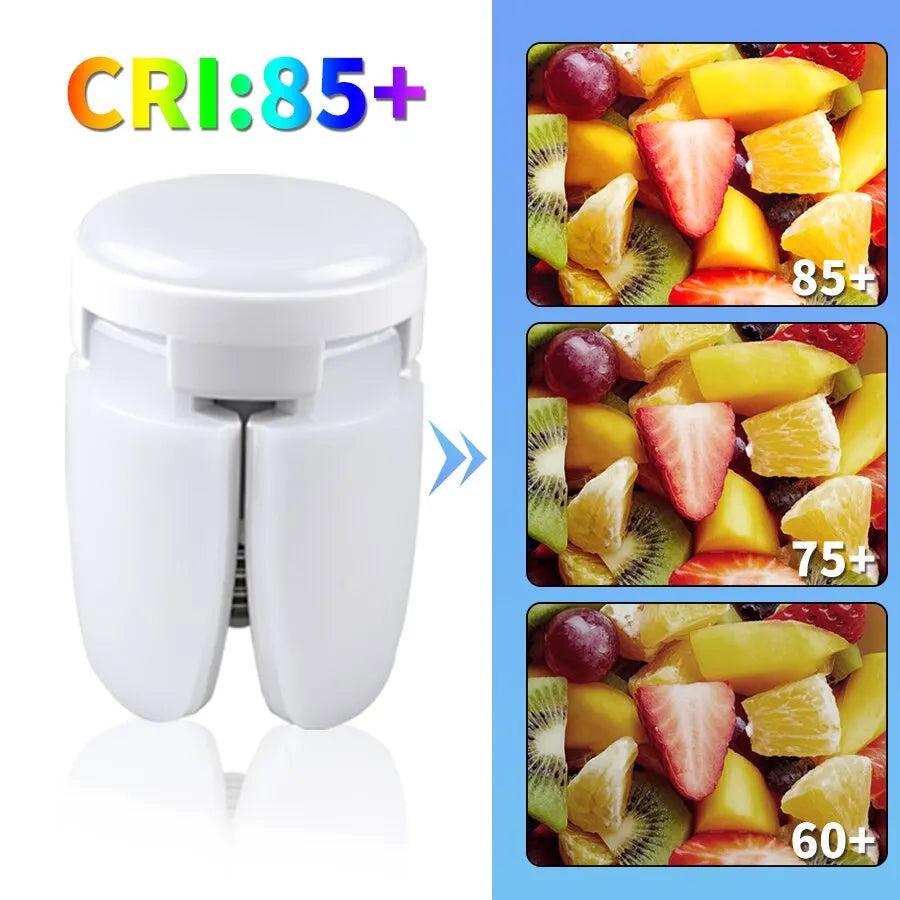 28W Fan Shape LED Bulb E27 LED Lamp: Foldable, 220V 110V Light Bulbs for Home Living Room, Warehouse, Garage Ceiling Light