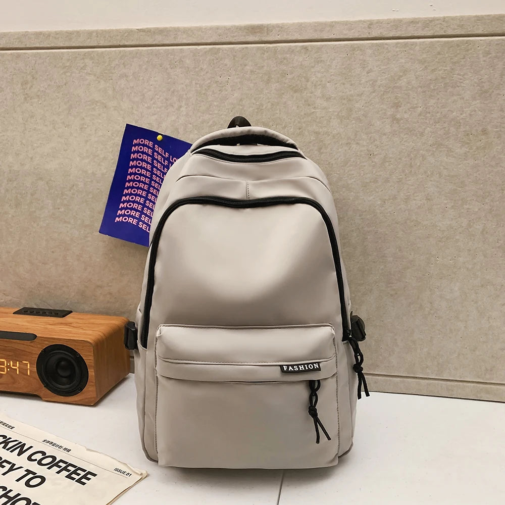 Large Capacity Black Backpack | Solid Color School & Travel Bag for High School & Middle School Students