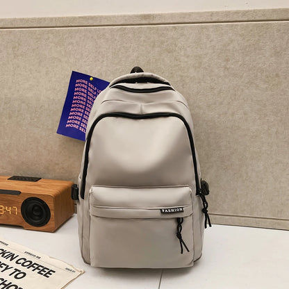 Large Capacity Black Backpack | Solid Color School & Travel Bag for High School & Middle School Students
