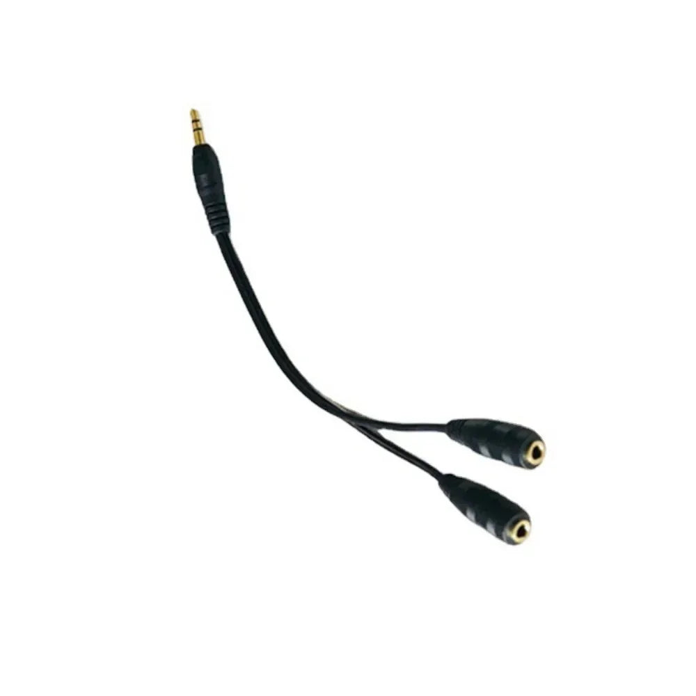 Dual Female 3.5mm Audio Y Splitter Cable 1 Male to 2 Female Adapter for Earphones Headphones MP3 MP4