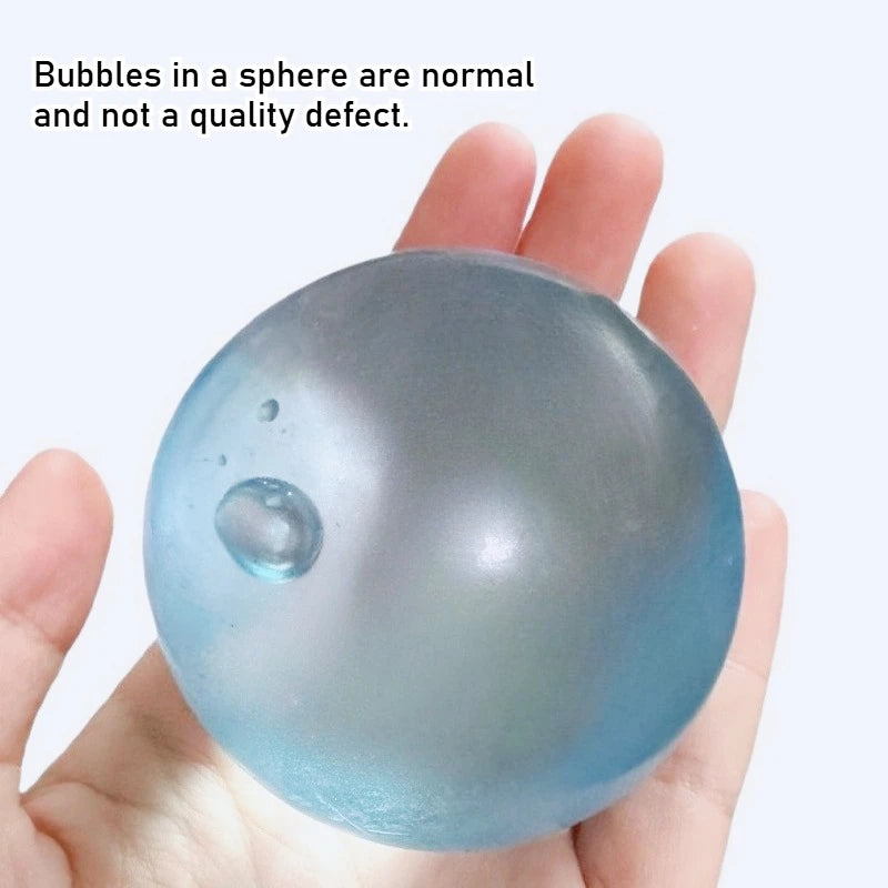 Blue Maltose Squishy Toy – Cute Mochi Anti-Stress Fidget Ball, Soft Transparent Quick-Rebound Decompression Toy