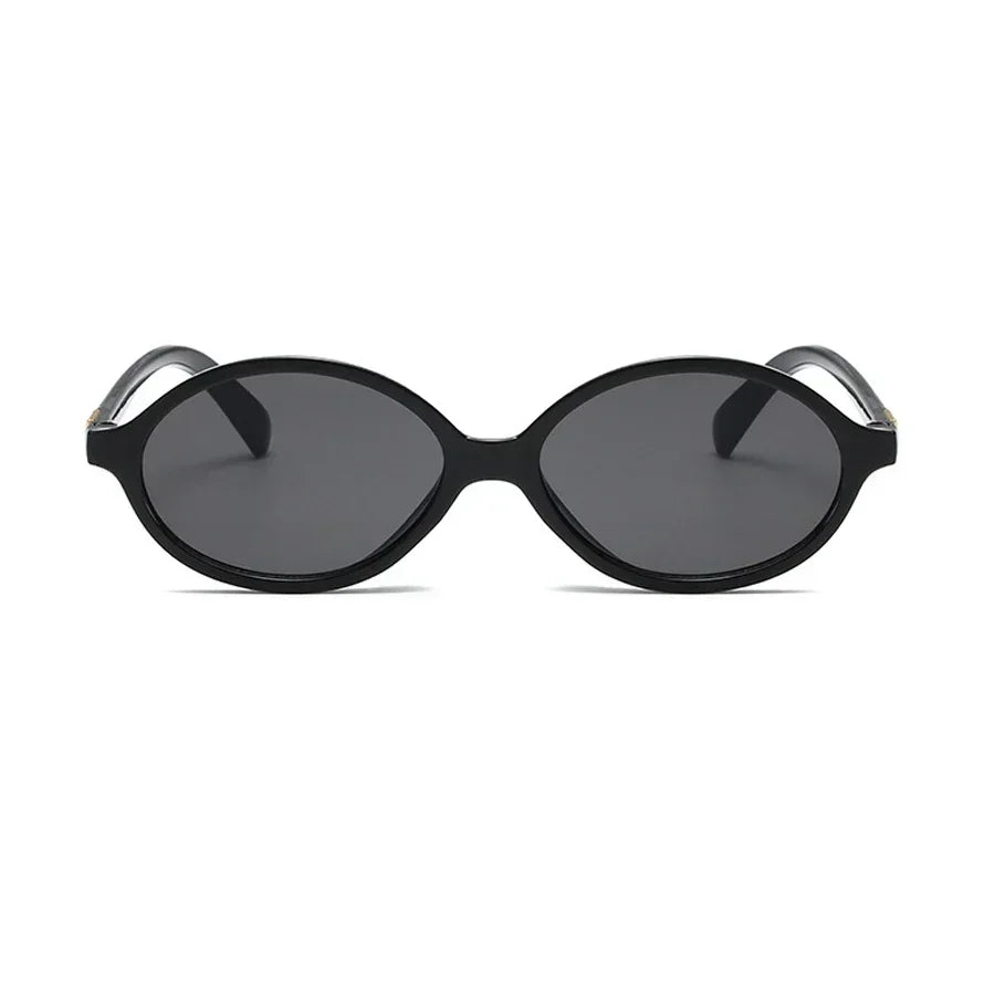 Women's Oval Sunglasses – Retro Small Frame UV400 Clear Lens Fashion Eyewear