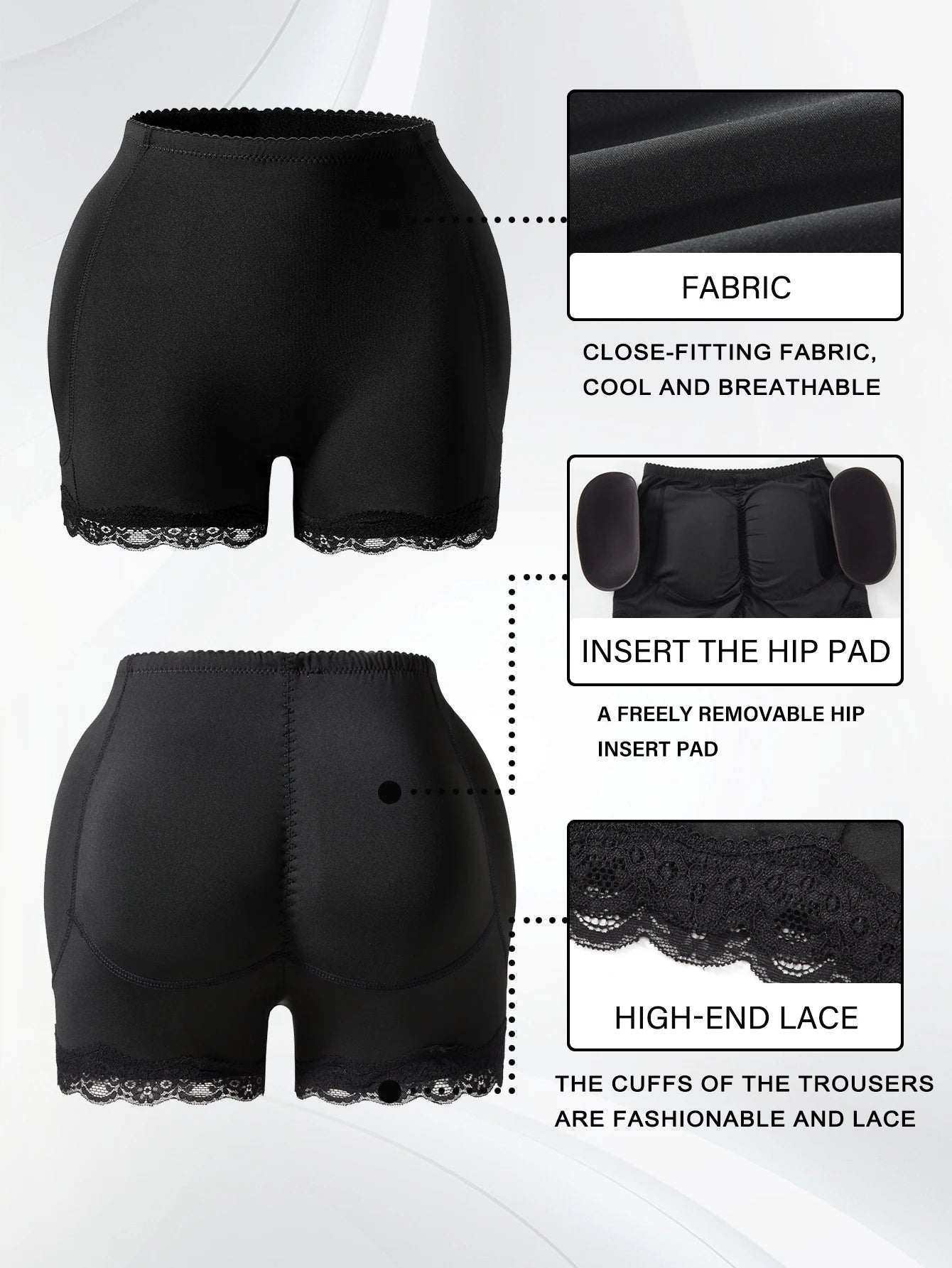 Women’s Body Shaper Panties – Padded Butt Lifter & Hip Enhancer Shapewear Briefs
