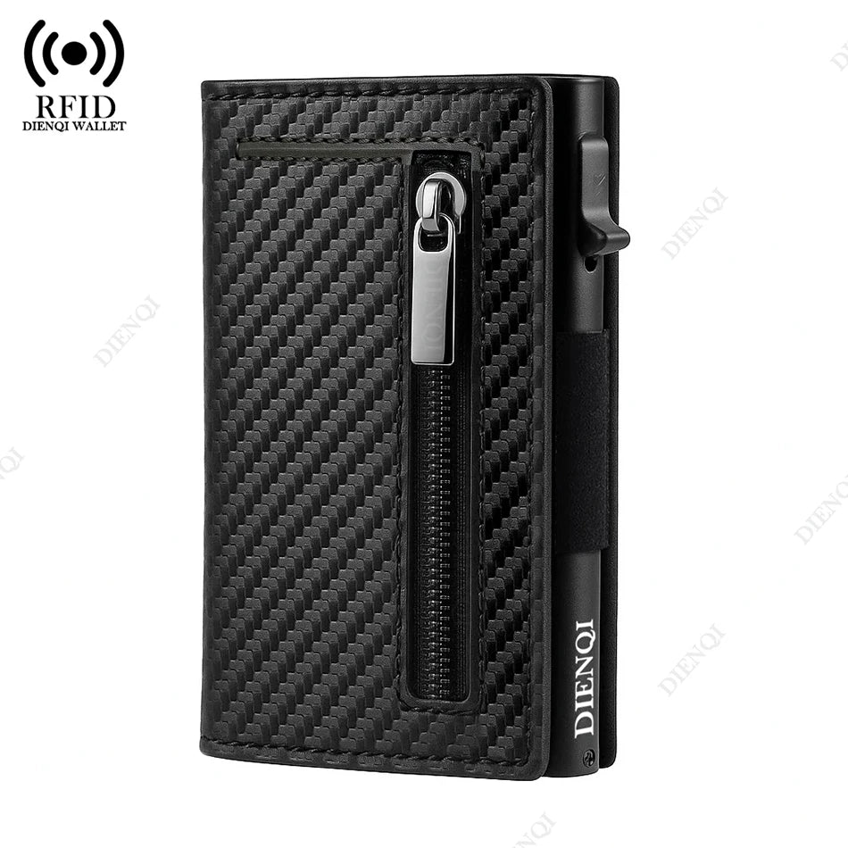 Luxury RFID Blocking Metal Card Holder – Slim Aluminium Wallet for Men, Minimalistic Credit Card & Money Bag