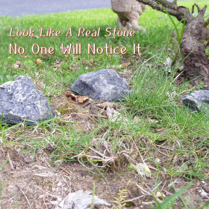 Outdoor Garden Key Safe Box - New Hidden Rock Design, Stone Safety Storage for Home and RV Keys, Secure Hide-a-Key Solution