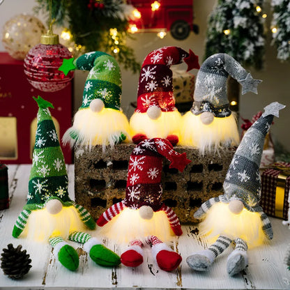 20/30cm LED Faceless Elf Gnome Doll — Christmas & New Year Light-Up Decoration for Home, Kids Gift 2025