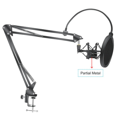 Professional Scissor Arm Stand for BM800 Microphone – Universal Shock Mount with Spider Cantilever Bracket and Mic Holder