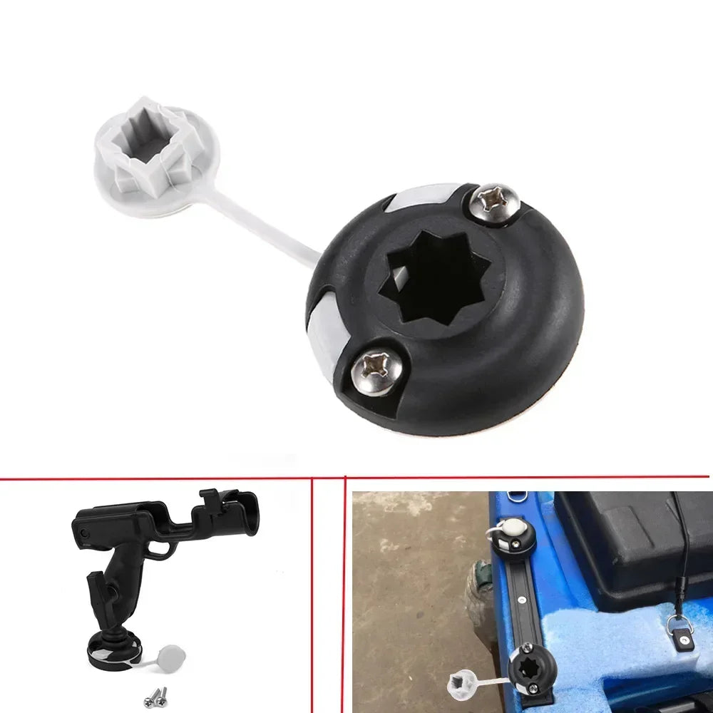 Durable Nylon Kayak Mount Base – Inflatable Boat Sea Rod Holder, Tackle Kit Accessory
