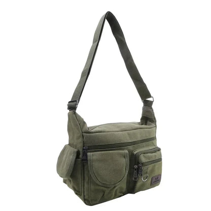 Men's Casual Sling Bag – Vintage Crossbody Messenger Shoulder Bag for Travel & Outdoor Use