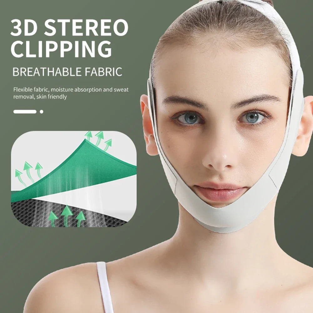 Reusable V-Line Face Slimming Band — Chin & Cheek Lift Facial Massage Strap for Women, Skin Care & Beauty Tool