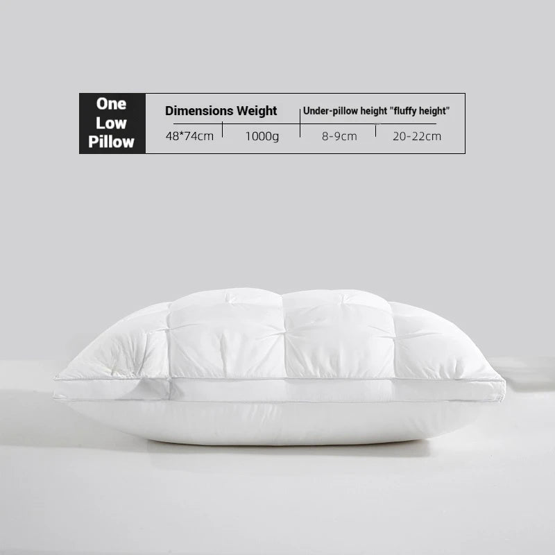 Comfortable Sleeping Pillow – 5-Star Hotel Quality, Soft Three-Dimensional Bilateral Washed Solid Color Pillow