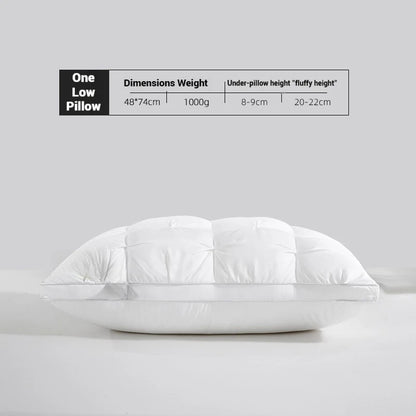 Comfortable Sleeping Pillow – 5-Star Hotel Quality, Soft Three-Dimensional Bilateral Washed Solid Color Pillow