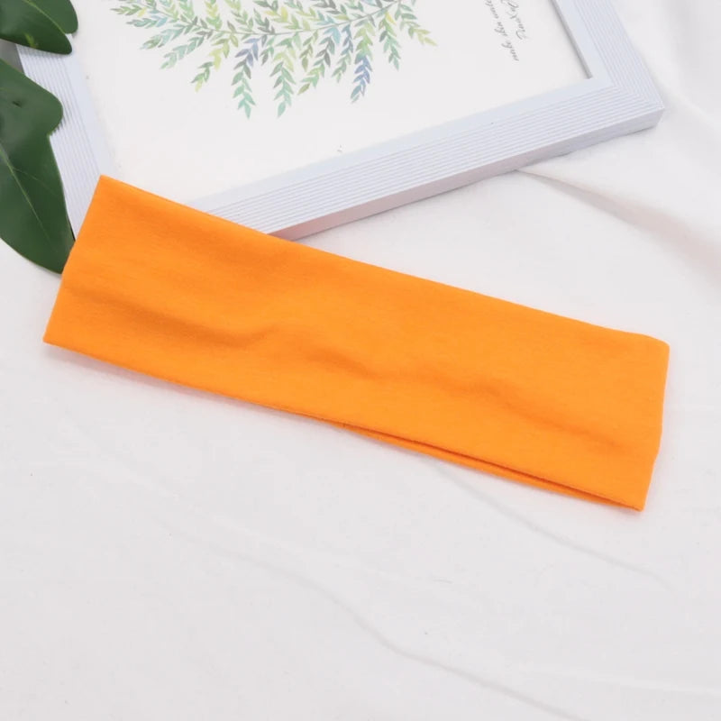 Elastic Cotton Hairband – Solid Fashion Headbands for Women & Men, Running, Yoga & Makeup Accessories