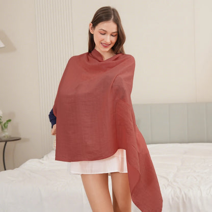 Breastfeeding Nursing Cover Shawl – Bamboo Cotton Baby Blanket Scarf for Privacy, Stroller & Pregnancy Protection Wrap