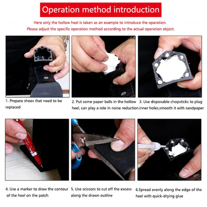 Rubber Sole Replacement Sheet: Shoe Repair Patch for High Heels, Sandals - Non-Slip Sole Protector & Heel Pad Insoles