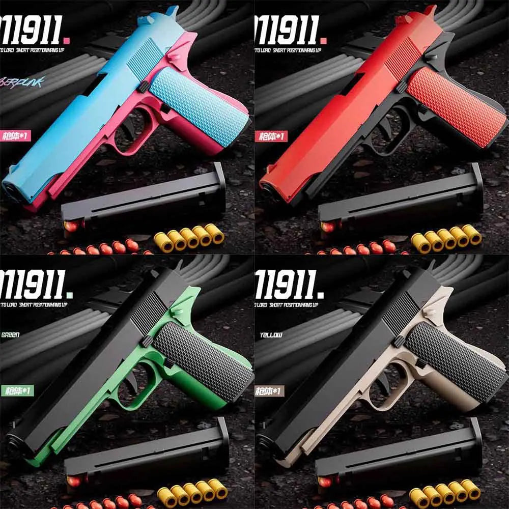 Toy Gun Bullets & Shells for Boys – Colt 1911 & USP Shell Ejecting Accessories for Shooting Games