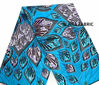 African Golden Glitter Wax Fabric - Soft Cotton Ankara Batik Print Material for Uniforms