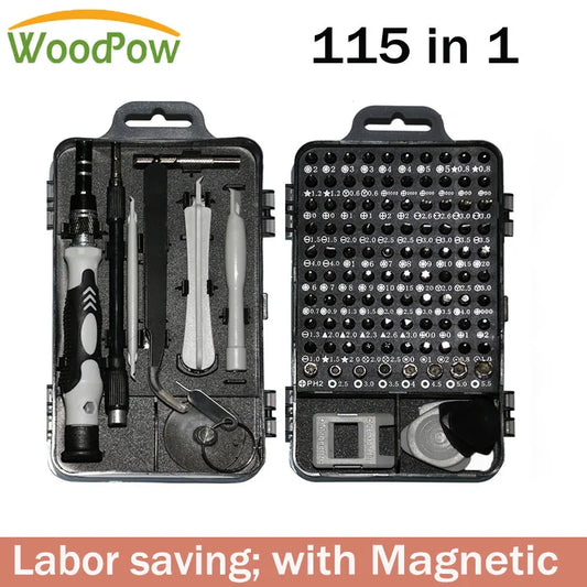 115-in-1 Multifunctional Screwdriver Set: Computer, Mobile Phone, & Household Equipment Repair Kit - Insulated Manual Tools