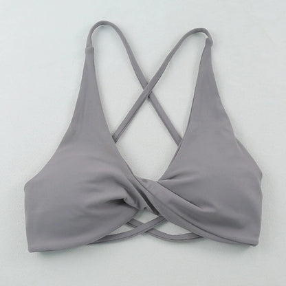 Sexy Slim Shoulder Strap Sports Bra – High Stretch Comfortable Breathable Yoga & Gym Workout Underwear with Detachable Straps