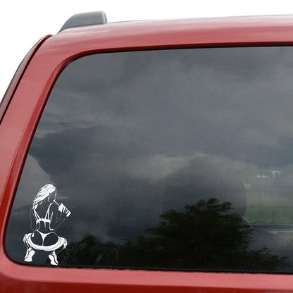 Sexy Girl Car Vinyl Decal - Waterproof Body Graphic Sticker for Scratch Covering and Vehicle Decoration