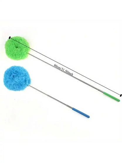 Extendable Microfiber Ceiling Fan Duster – Long Handle Dust Locking Reusable Cleaning Brush