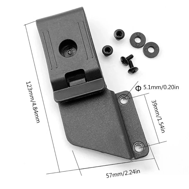 DGEV Universal Waist Clip for Knife Sheath – 360° Rotatable Kydex Scabbard Belt Clip EDC Carry Accessory