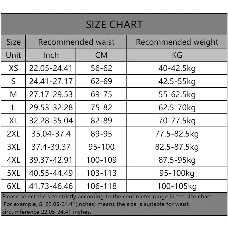 XS~6XL Slimming Body Shaper Waist Trainer Belt - Women and Men's Corset for Abdomen Belly Tummy Control, Fitness Compression Shapewear