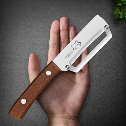 Wooden Handle Paring Knife – Premium Kitchen Fruit & Sugarcane Scraping Tool